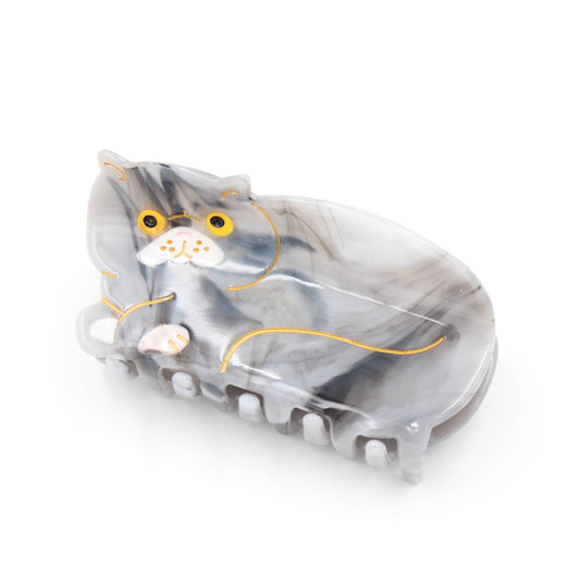 Grey Kitty Cat Hair Clip