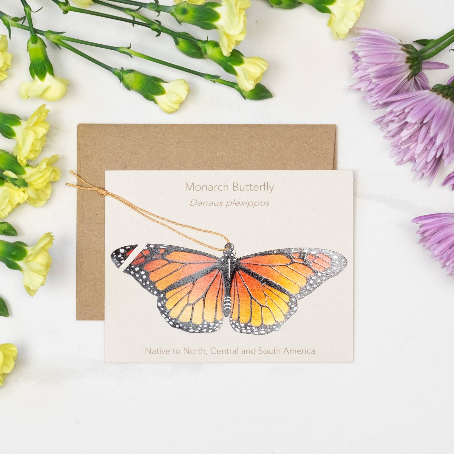 Monarch Butterfly Ornament + Notecard