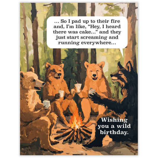 Campfire Bears Birthday Card