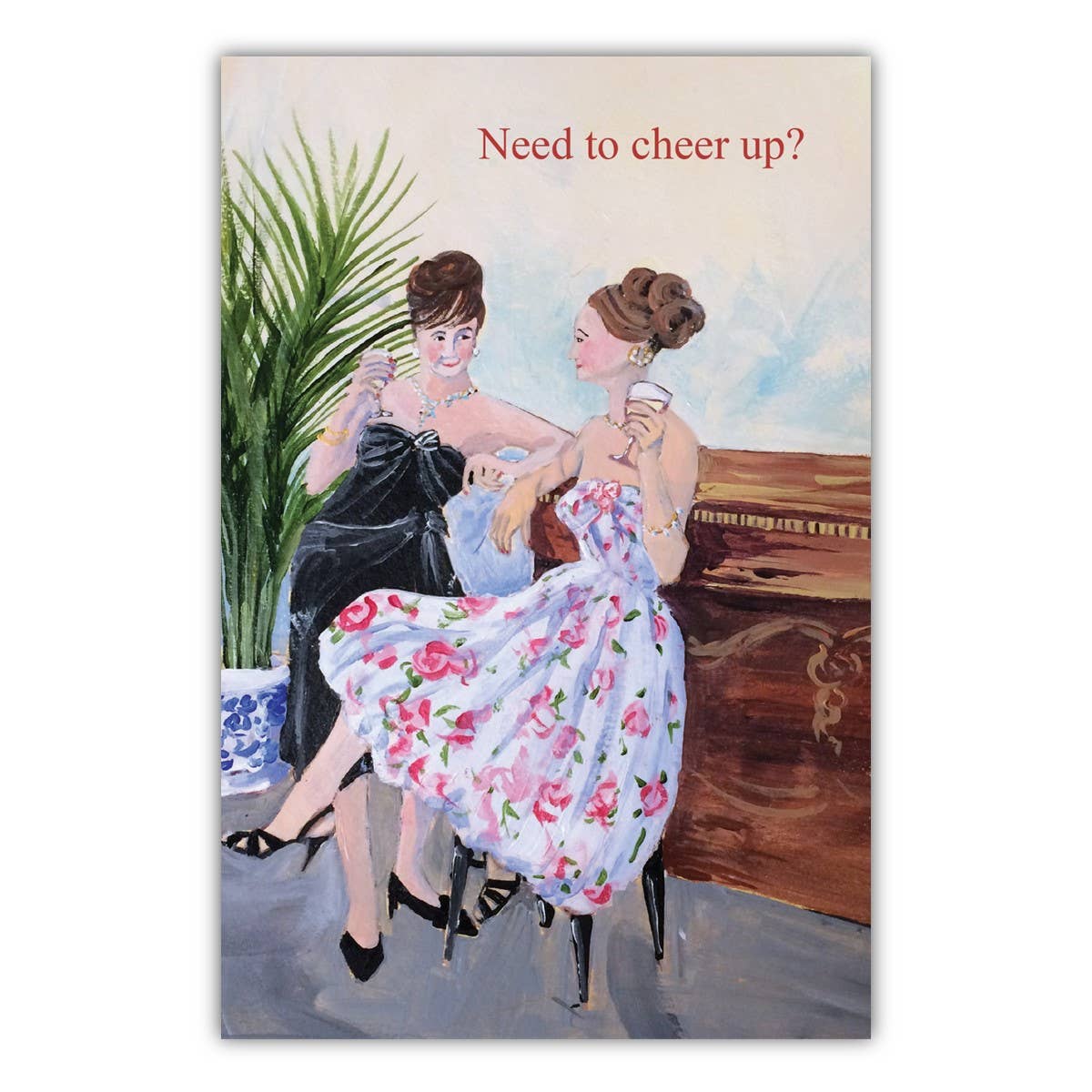 Drink Wine & Judge People Friendship Card
