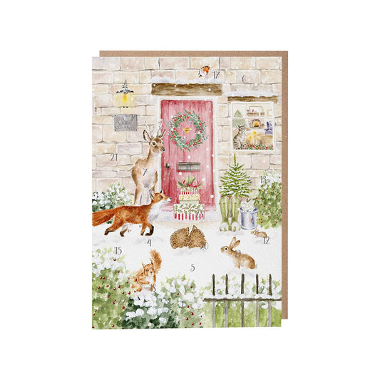 Christmas Cottage Large Advent Calendar Card