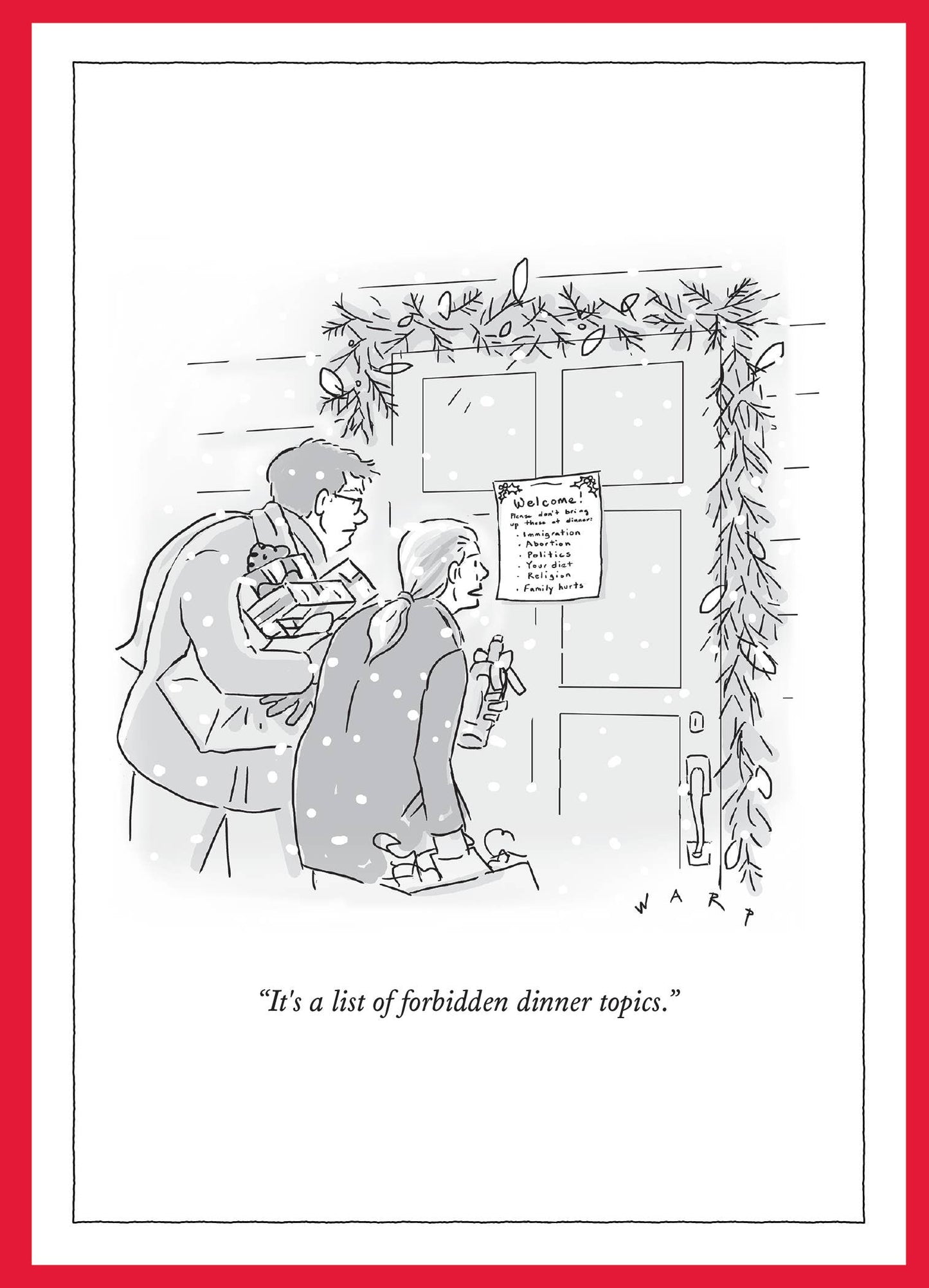 Dinner Topics New Yorker Holiday Cards