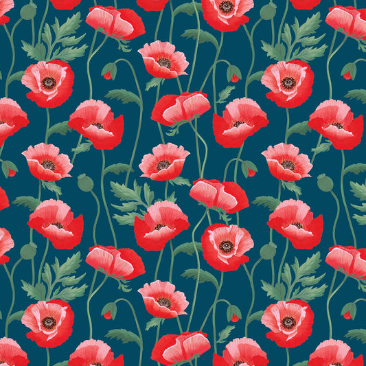 Pretty Poppies Wrapping Paper, 2 Rolls