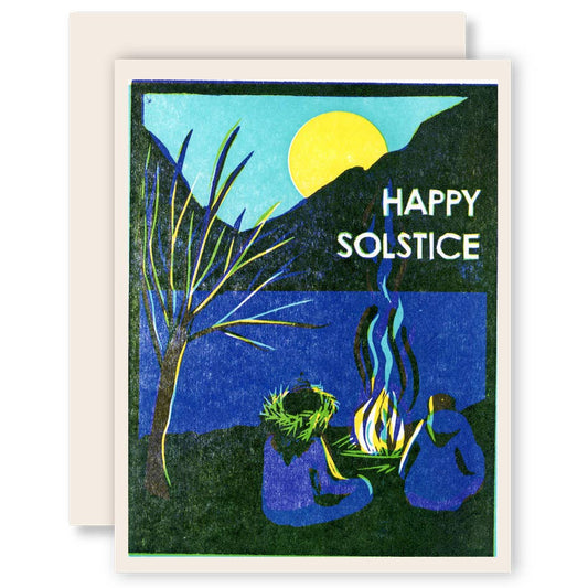 Happy Solstice Fireside Card