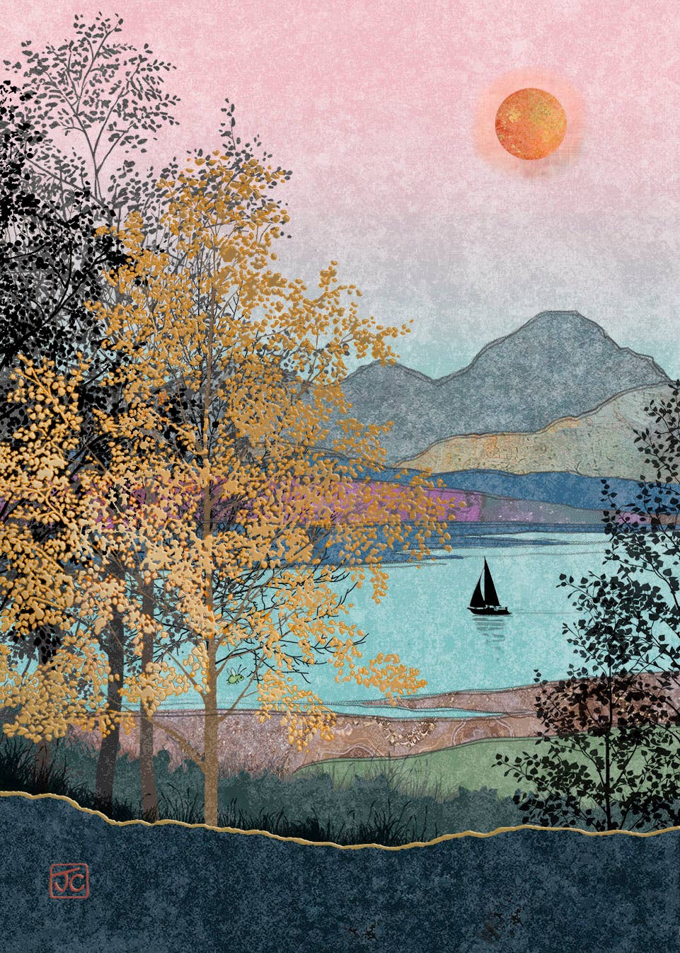 Boat Lake Blank Card