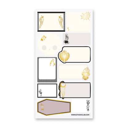 Beauty & the Bones Labels Sticker Sheet