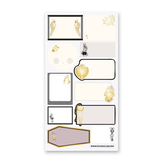 Beauty & the Bones Labels Sticker Sheet