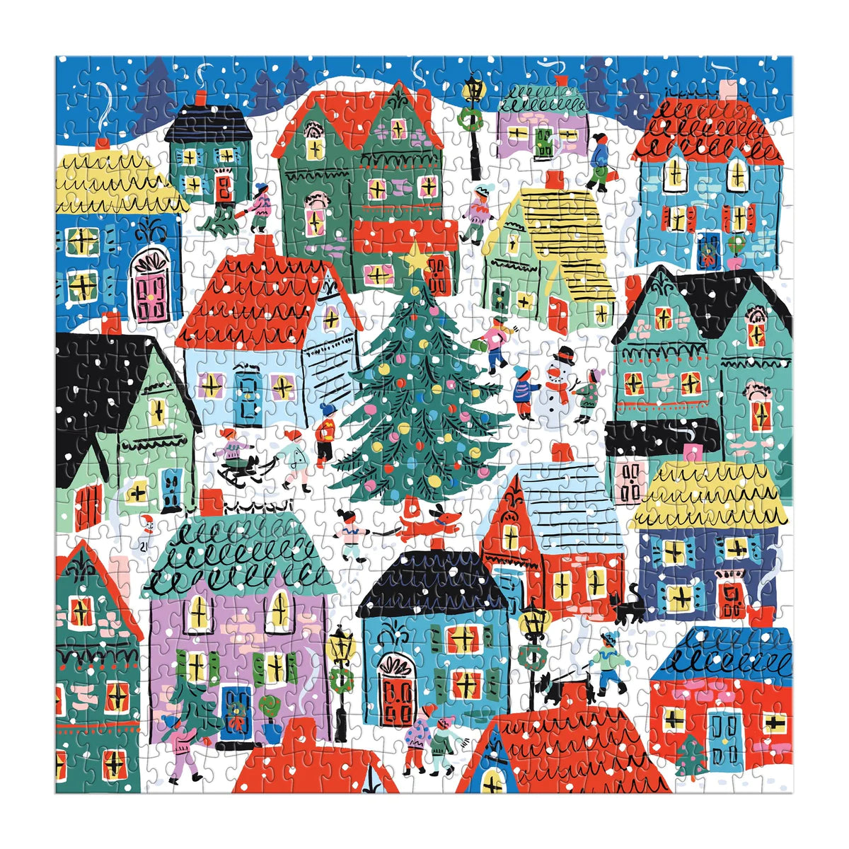 Christmas in the Village Snowglobe Puzzle - 500pc
