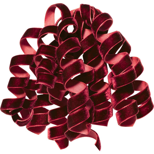 Curlies Ruby Red Velvet Bow