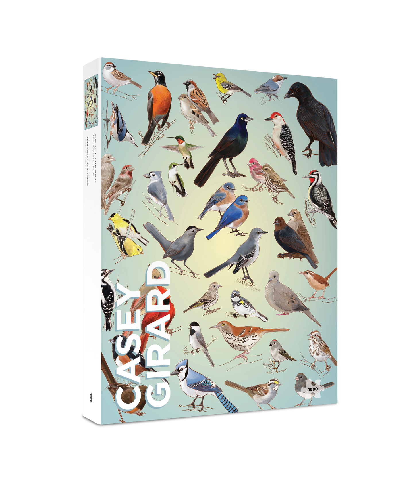 Casey Girard: Backyard Birds Jigsaw Puzzle - 1000pc