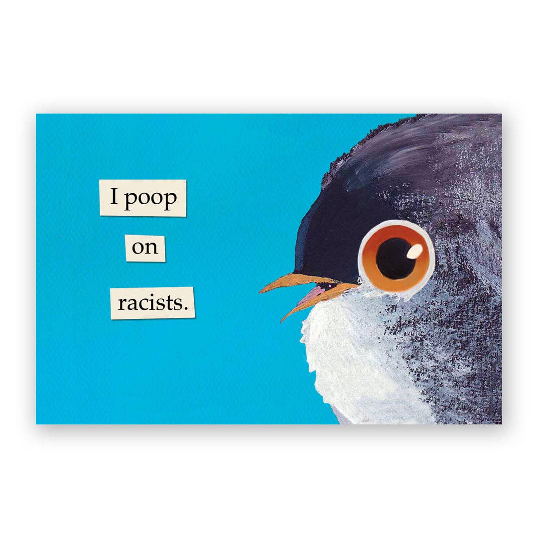 Poop on Racists Postcard