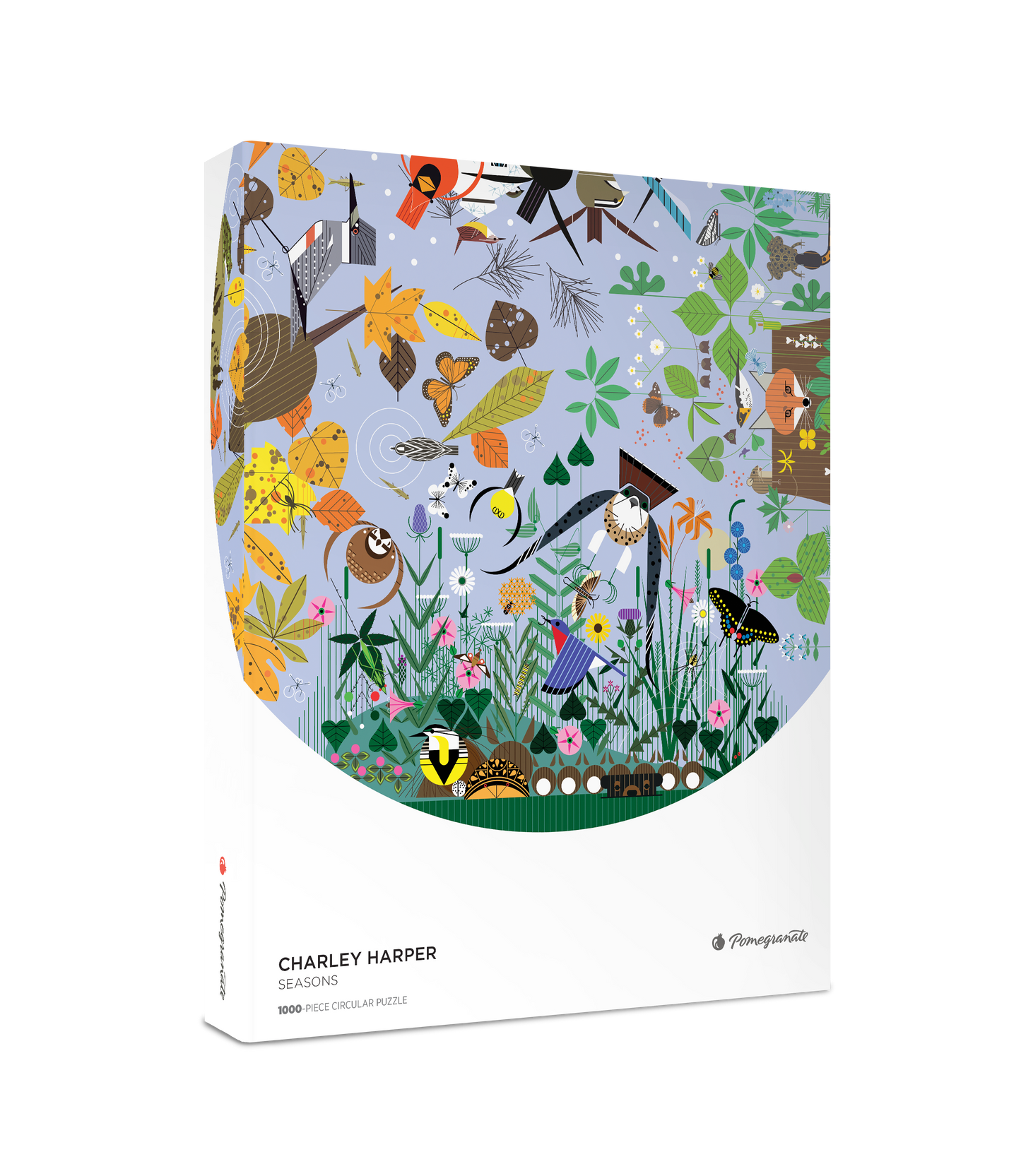 Charley Harper: Seasons Circular Puzzle - 1000pc