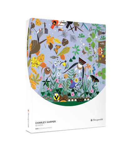 Charley Harper: Seasons Circular Puzzle - 1000pc