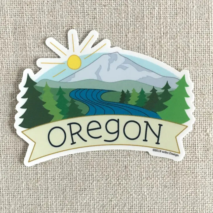 Oregon Mountain Vinyl Sticker – Allport Editions