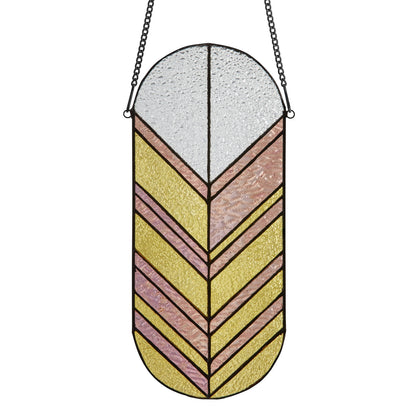 Handcrafted Arrows Stained Glass Window Panel
