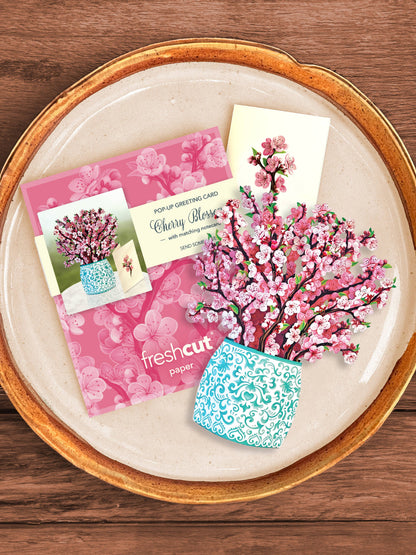 Mini Cherry Blossom Wreath Pop-Up & Card