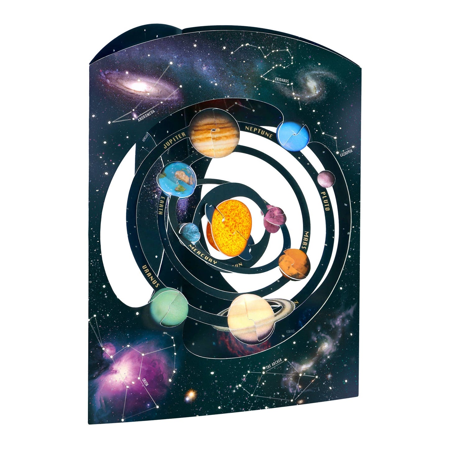 3D Pop-Up Swing Solar System Blank Card