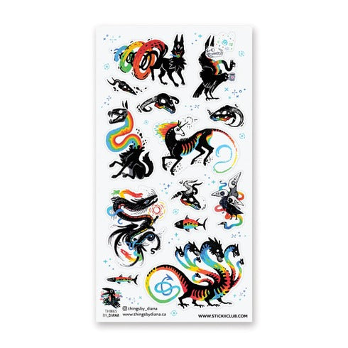 Mythical Rainbows Stickers, 2 Packs