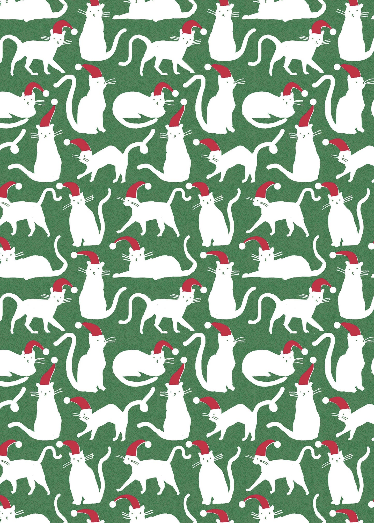 Cats in Santa Hats Holiday Gift Wrap, 2 Rolls