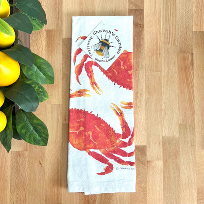 Red Crabs Tea Towel