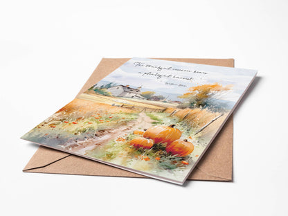 Pumpkin Fields Thanksgiving Card