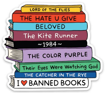 Banned Books Vinyl Sticker