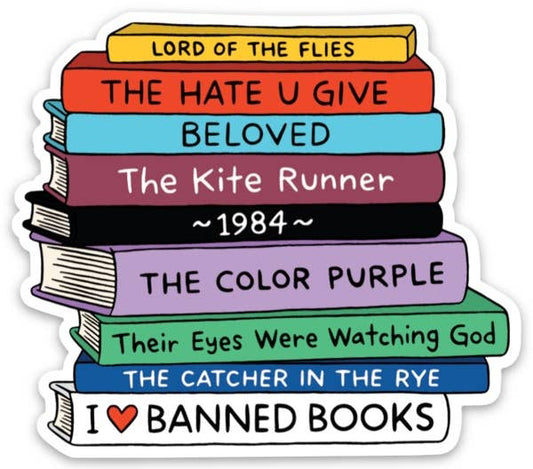 Banned Books Vinyl Sticker