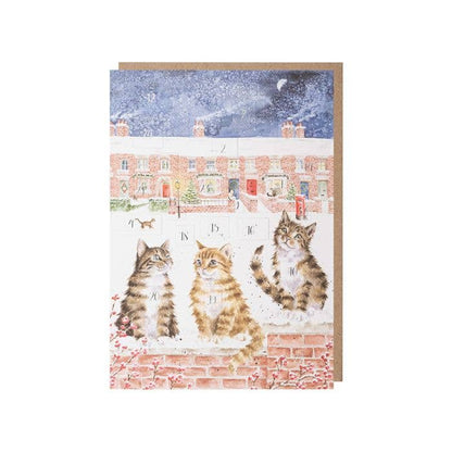 Santa Paws Is Coming To Town Cat Advent Calendar Card