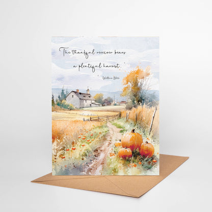 Pumpkin Fields Thanksgiving Card