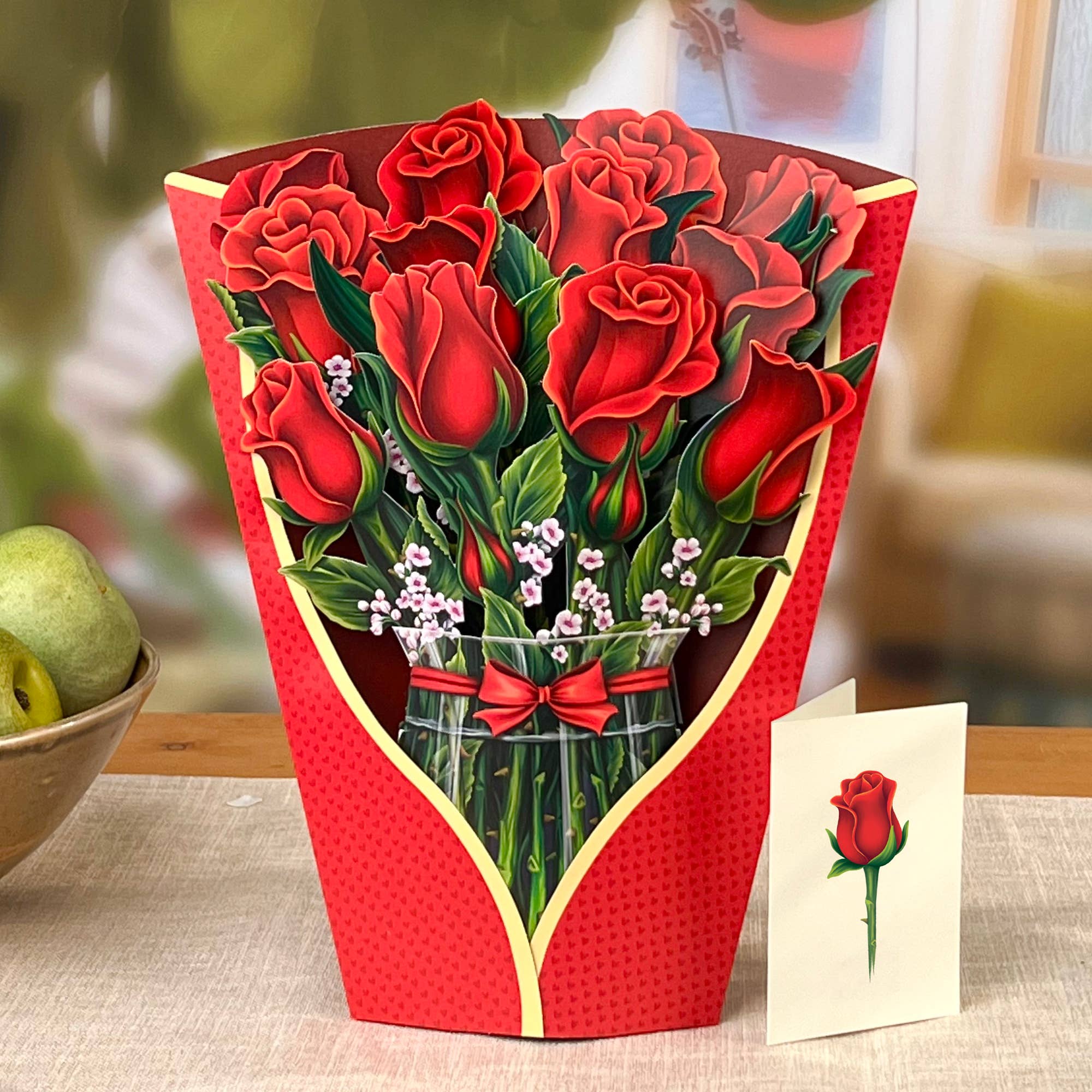 Red Roses Pop-Up Bouquet & Card – Allport Editions