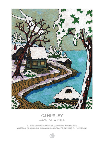 CJ Hurley: Snowy Cabins 120 Piece Double-Sided Puzzle Set