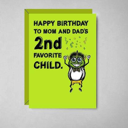2nd Favorite Child Birthday Card