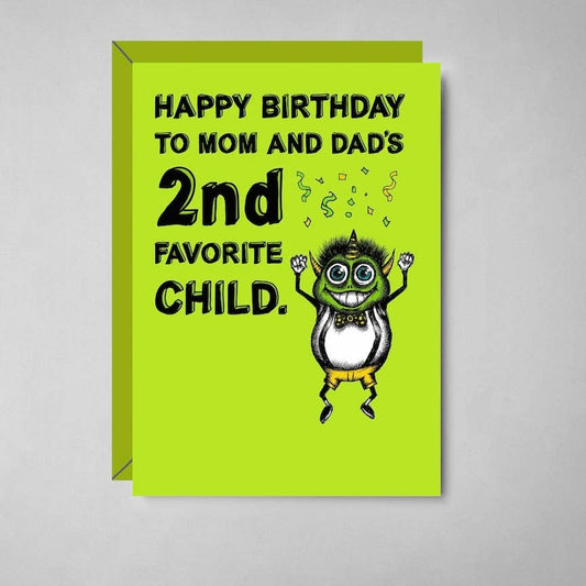 2nd Favorite Child Birthday Card