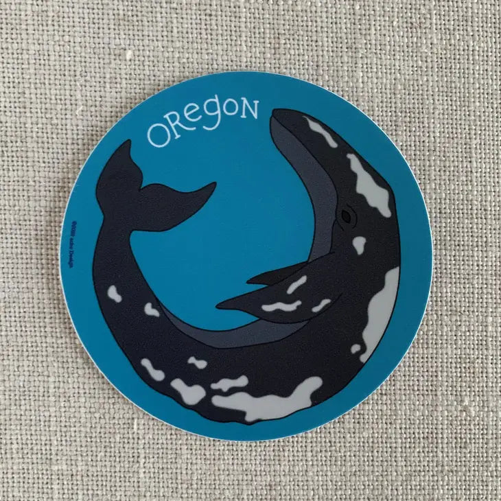 Humpback Whale Oregon Vinyl Sticker