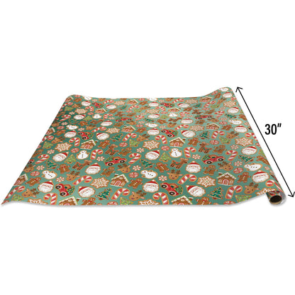 Christmas Cookies Jumbo Gift Wrap Paper, 2 Rolls