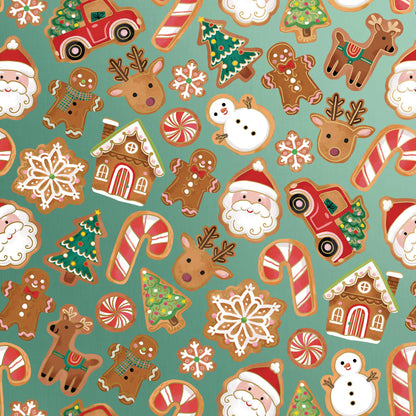 Christmas Cookies Jumbo Gift Wrap Paper, 2 Rolls