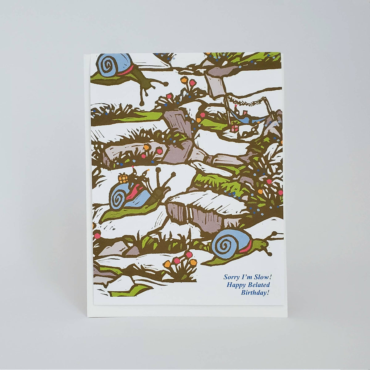 Slow Snails Belated Birthday Card