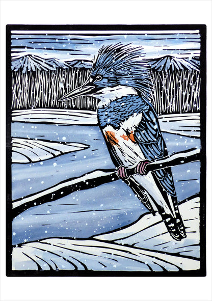 Molly Hashimoto: Kingfisher in the Snow Holiday Cards