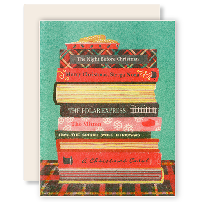 Stack of Christmas Books Holiday Boxed Cards