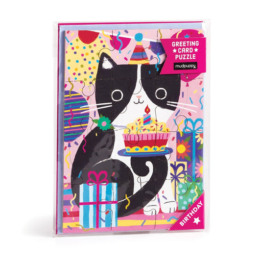 Purr-fect Cat Birthday Card Puzzle - 12pc
