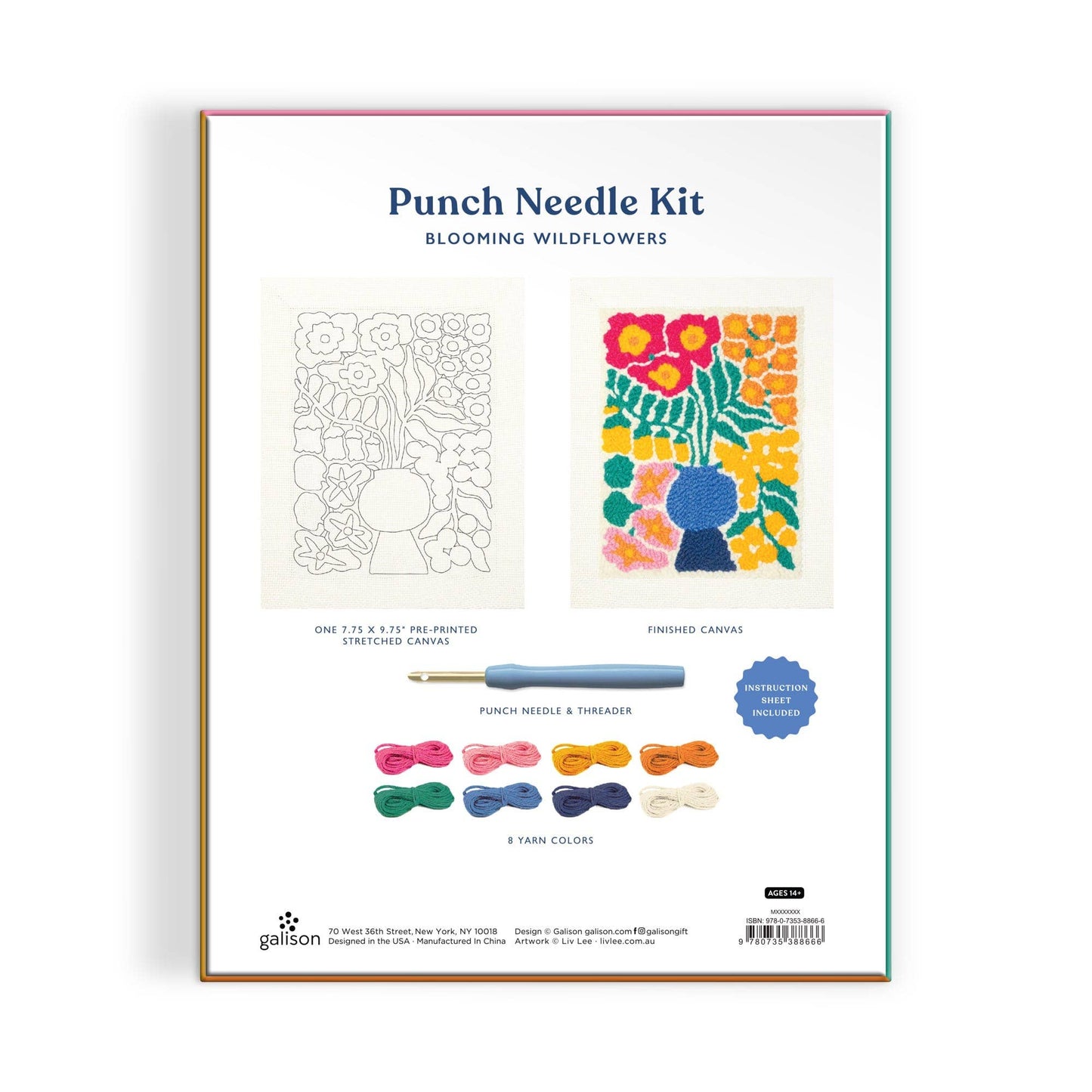 Blooming Wildflowers DIY Punch Needle Kit