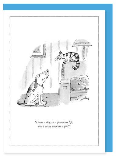 Dog in Previous Life New Yorker Card