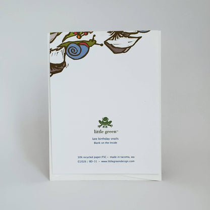 Slow Snails Belated Birthday Card
