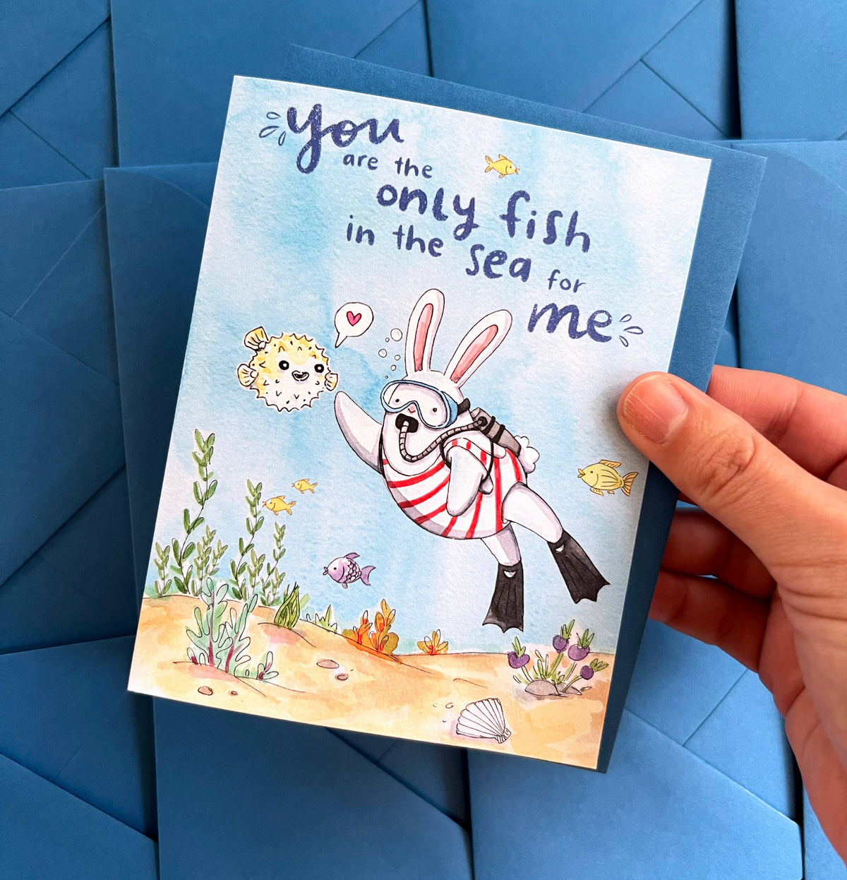 The Only Fish In the Sea For Me Love Card