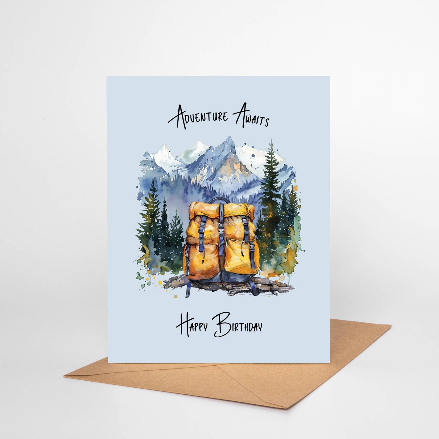 Adventure Awaits Backpack Birthday Card