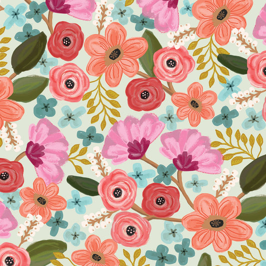 Modern Floral Wrapping Paper, 2 Rolls