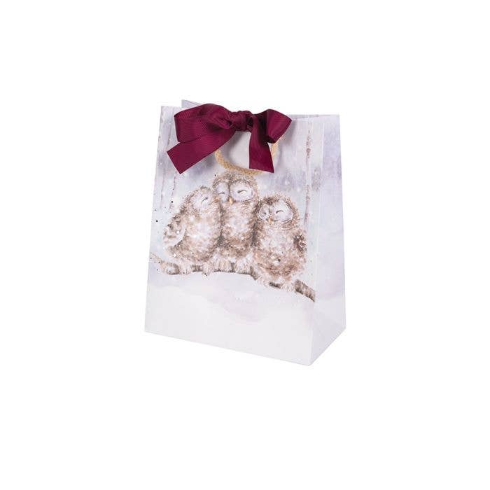 Three Wise Owls Medium Christmas Gift Bag