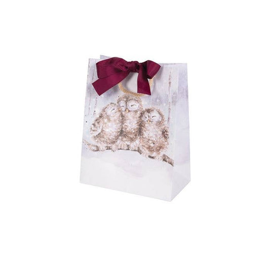 Three Wise Owls Medium Christmas Gift Bag