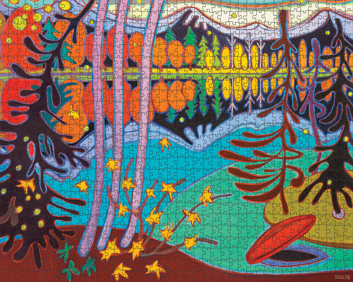 Darlene Kulig: End of Canoe Ride 1000 Piece Puzzle