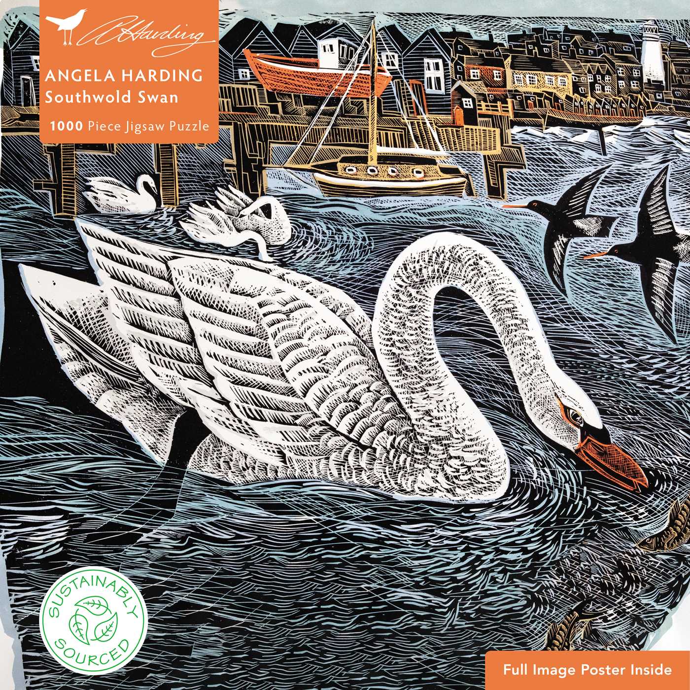 Angela Harding: Southwold Swan 1000 Piece Puzzle